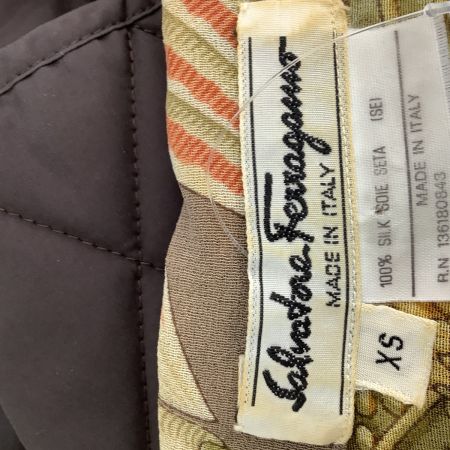 Salvatore Ferragamo サルヴァトーレフェラガモ レディース シャツ シルク100% 総柄 SIZE XS イエロー