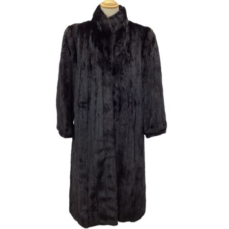 レディース 毛皮 コート SIZE 15号 ブラック