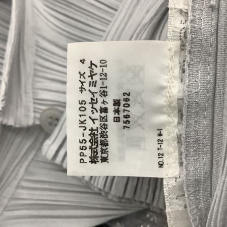 ISSEY MIYAKE イッセイミヤケ PLEATS PLEASE カットソー SIZE 4 PP55-JK105 グレー
