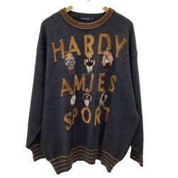 HARDY AIMES SPORT ハーディーエイミス メンズ ニット SIZE LL グレー Bランク