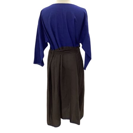 JURGEN LEHL ヨーガンレール レディース ワンピース SIZE M ブルー×ブラウン