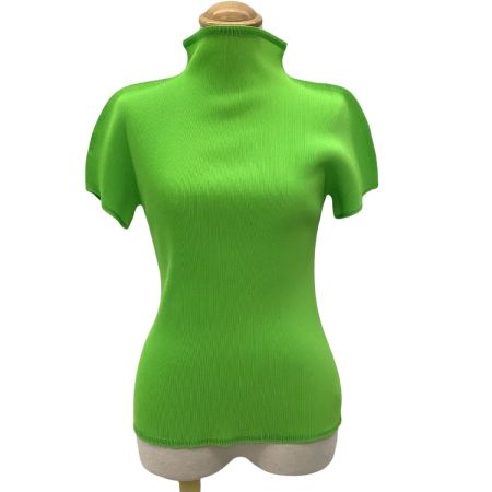 ISSEY MIYAKE イッセイミヤケ PLEATS PLEASE カットソー SIZE 3 PP21-FK303 黄緑
