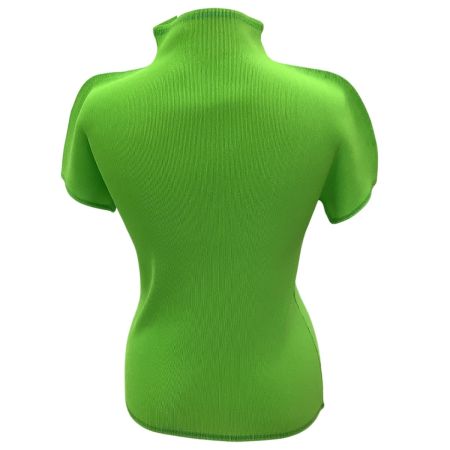 ISSEY MIYAKE イッセイミヤケ PLEATS PLEASE カットソー SIZE 3 PP21-FK303 黄緑