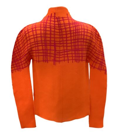ME ISSEY MIYAKE イッセイミヤケ ミー カーディガン ワッフルプリーツ  MI12FO311 オレンジ
