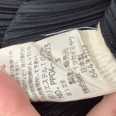 ISSEY MIYAKE イッセイミヤケ PLEATS PLEASE カットソー SIZE 3 PP04-JK603 ブラック