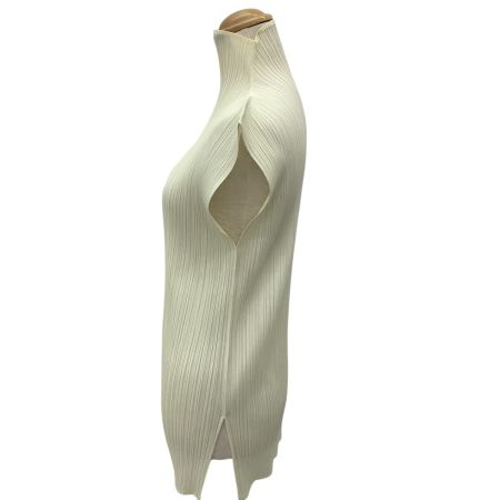 ISSEY MIYAKE イッセイミヤケ PLEATS PLEASE ノースリーブカットソー SIZE 3 PP04-JK603 アイボリー