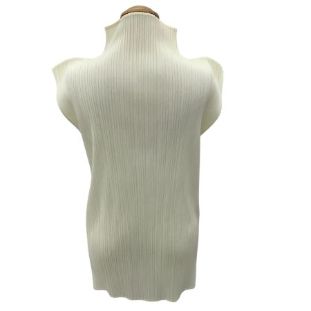 ISSEY MIYAKE イッセイミヤケ PLEATS PLEASE ノースリーブカットソー SIZE 3 PP04-JK603 アイボリー