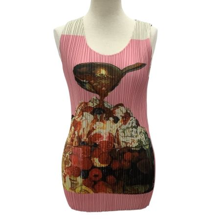 ISSEY MIYAKE イッセイミヤケ PLEATS PLEASE  ノースリーブカットソー SIZE 3 PP00-JK501 ピンク