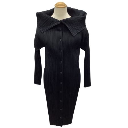 ISSEY MIYAKE イッセイミヤケ PLEATS PLEASE 変形 ジャケット ワンピース  SIZE 3 PP64-JA422 ブラック