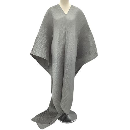 ISSEY MIYAKE イッセイミヤケ PLEATS PLEASE レディース 変形 ポンチョ ケープコート PP04-AD038 グレー