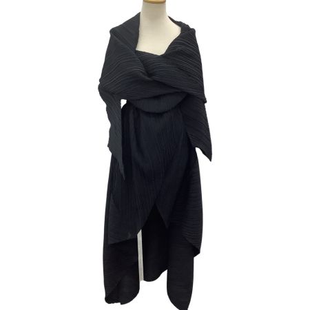 ISSEY MIYAKE イッセイミヤケ プリーツ 変形 カーディガン ジャケット SIZE M IM92-FA919 ブラック