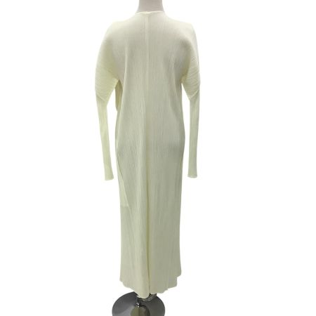 ISSEY MIYAKE イッセイミヤケ PLEATS PLEASE ロングカーディガン  SIZE 4 アイボリー