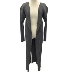 ISSEY MIYAKE イッセイミヤケ PLEATS PLEASE   ロングカーディガン SIZE 3 PP04-JH617 グレー Bランク
