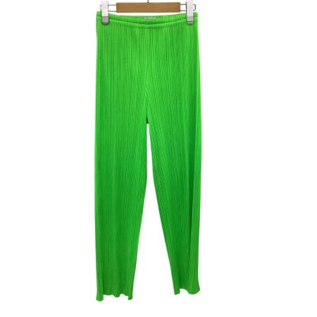 ISSEY MIYAKE イッセイミヤケ PLEATS PLEASE パンツ SIZE 3 PP11-JF204 黄緑