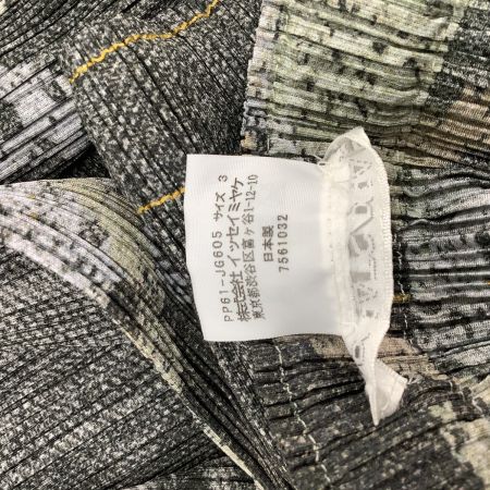 ISSEY MIYAKE イッセイミヤケ PLEATS PLEASE スカート SIZE 3 デニム転写 SIZE 3 PP61-JG605 グレー