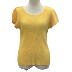 ISSEY MIYAKE イッセイミヤケ PLEATS PLEASE カットソー SIZE 3 PP61FK382 イエロー Bランク