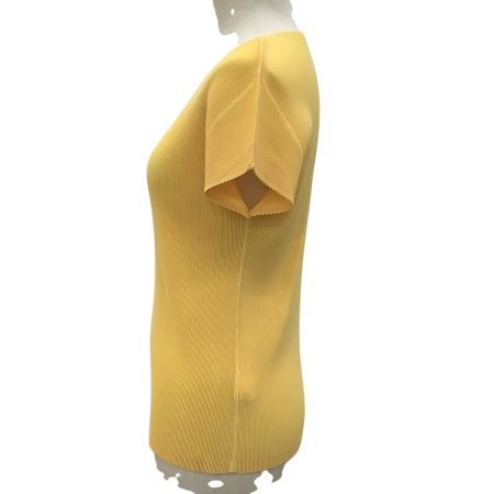 ISSEY MIYAKE イッセイミヤケ PLEATS PLEASE カットソー SIZE 3 PP61FK382 イエロー
