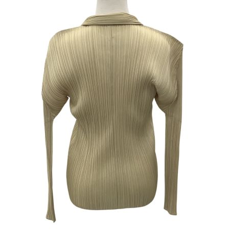 ISSEY MIYAKE イッセイミヤケ PLEATS PLEASE シャツ SIZE 3 PP05-JJ001 ベージュ