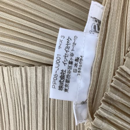 ISSEY MIYAKE イッセイミヤケ PLEATS PLEASE シャツ SIZE 3 PP05-JJ001 ベージュ
