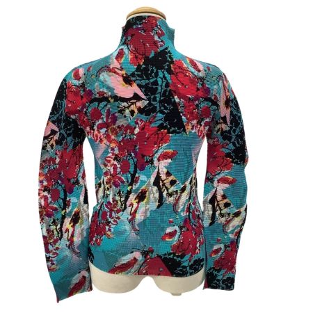 ISSEY MIYAKE ME ワッフルプリーツ  タートルネックカットソー  MI81FJ421 スカイブルー