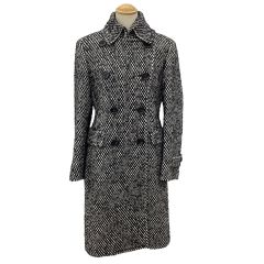 MAX MARA マックスマーラー レディース コート SIZE 42 ホワイト×ブラック Bランク