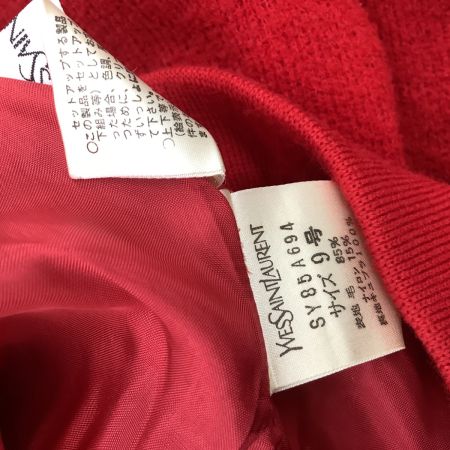 Yves Saint Laurent イブサンローラン レディース Vintage セットアップ スーツ ジャケット スカート SIZE M レッド