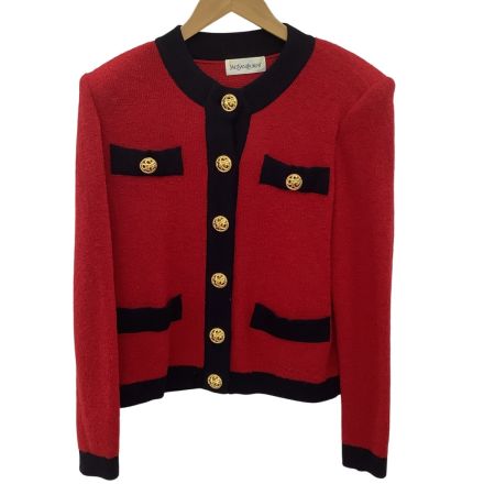 Yves Saint Laurent イブサンローラン レディース Vintage セットアップ スーツ ジャケット スカート SIZE M レッド