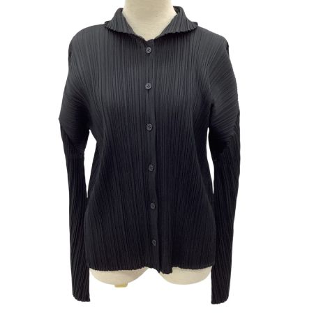ISSEY MIYAKE イッセイミヤケ PLEATS PLEASE シャツ SIZE 3 PP23-JJ142 ブラック