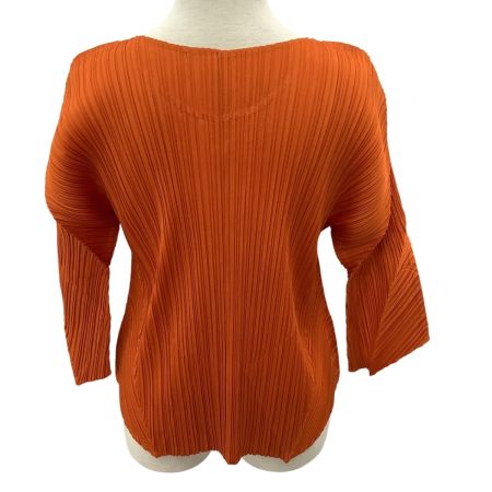 ISSEY MIYAKE イッセイミヤケ PLEATS PLEASE 変形 カットソー SIZE 4 PP33-JK622 オレンジ