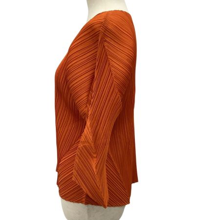 ISSEY MIYAKE イッセイミヤケ PLEATS PLEASE 変形 カットソー SIZE 4 PP33-JK622 オレンジ