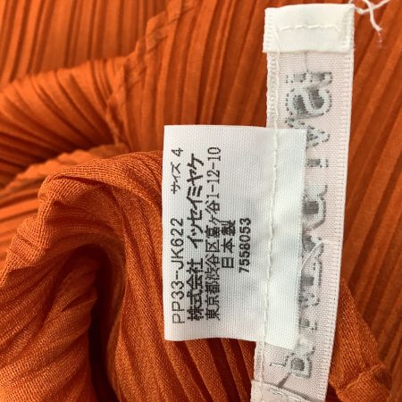 ISSEY MIYAKE イッセイミヤケ PLEATS PLEASE 変形 カットソー SIZE 4 PP33-JK622 オレンジ