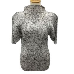 ISSEY MIYAKE イッセイミヤケ PLEATS PLEASE カットソー SIZE 3 総柄 PP31-JK951 グレー Bランク