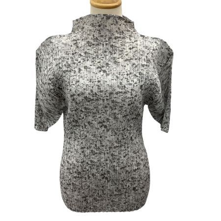 ISSEY MIYAKE イッセイミヤケ PLEATS PLEASE カットソー SIZE 3 総柄 PP31-JK951 グレー