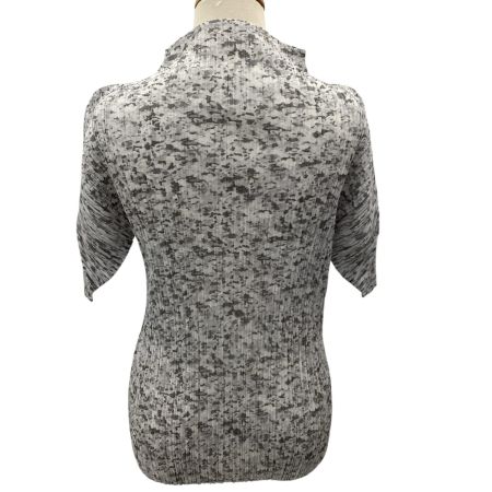 ISSEY MIYAKE イッセイミヤケ PLEATS PLEASE カットソー SIZE 3 総柄 PP31-JK951 グレー
