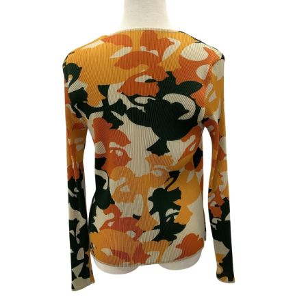 ISSEY MIYAKE イッセイミヤケ プリーツ カーディガン SIZE 2 総柄 IF72FD225 オレンジ