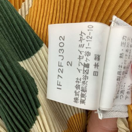 ISSEY MIYAKE イッセイミヤケ プリーツ カットソー SIZE 3 総柄 IF72FJ302 オレンジ