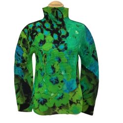 ISSEY MIYAKE イッセイミヤケ ME ミー ワッフルプリーツ カットソー 総柄 MI93FJ471 グリーン Bランク