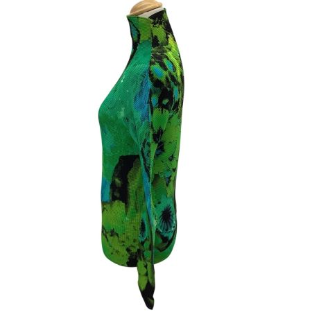 ISSEY MIYAKE イッセイミヤケ ME ミー ワッフルプリーツ カットソー 総柄 MI93FJ471 グリーン