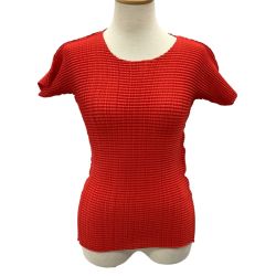 ISSEY MIYAKE イッセイミヤケ カットソー SIZE M IM92-FT123 レッド Bランク