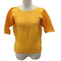 ISSEY MIYAKE イッセイミヤケ カットソー SIZE 3 IM04FJ958 イエロー Bランク