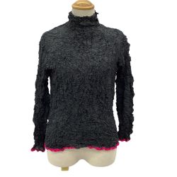 ISSEY MIYAKE イッセイミヤケ シワ加工 カットソー SIZE 2 IM04FJ948 グレー Bランク