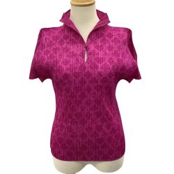 ISSEY MIYAKE イッセイミヤケ PLEATS PLEASE カットソー SIZE 3 トランプマーク柄 PP73-JK102 パープル Bランク