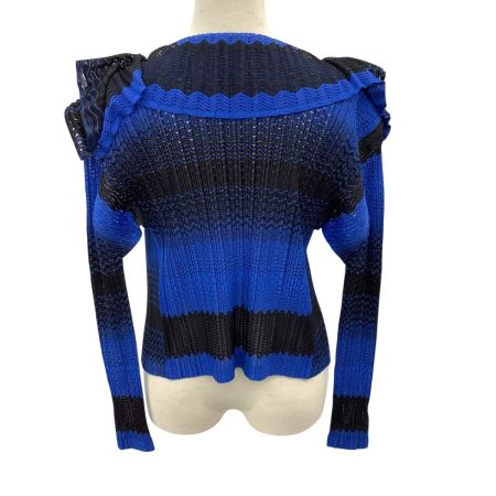 ISSEY MIYAKE イッセイミヤケ PLEATS PLEASE 変形 カーディガン SIZE 3 PP73-JO504 ブルー