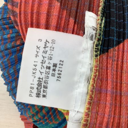 ISSEY MIYAKE イッセイミヤケ PLEATS PLEASE カットソー SIZE 3 図形柄 PP81-JK541 マルチカラー