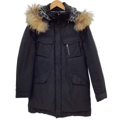 BURBERRY BLACK LABEL バーバリーブラックレーベル メンズ ダウンジャケット SIZE L D1F31-432-09 ブラック Bランク