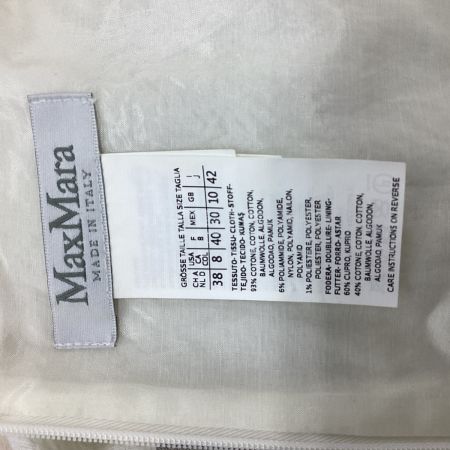 MAX MARA マックスマーラー レディース ノースリーブワンピース SIZE 42 ホワイト