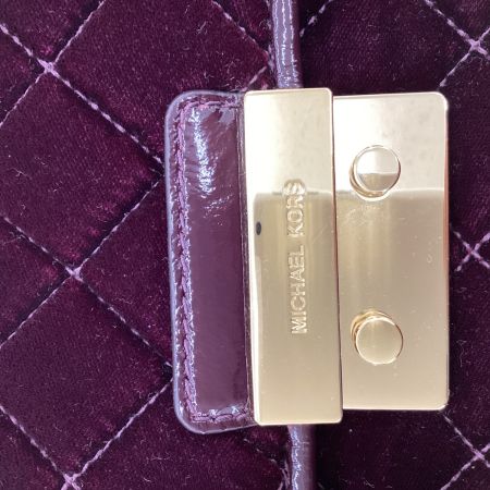 MICHAEL KORS マイケルコース キルティング ベルベット ショルダーバッグ AQ-1606 ワインレッド