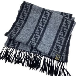 FENDI フェンディ マフラー グレー Bランク