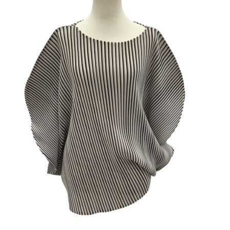 ISSEY MIYAKE イッセイミヤケ PLEATS PLEASE 変形 カットソー  PP83FK293 ベージュ×グレー