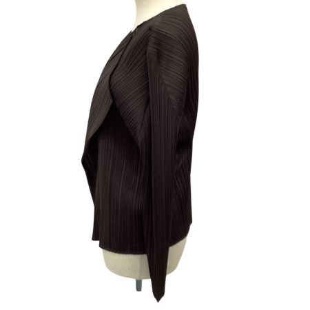 ISSEY MIYAKE イッセイミヤケ PLEATS PLEASE カーディガン  SIZE 3 PP83-JO122 ブラウン